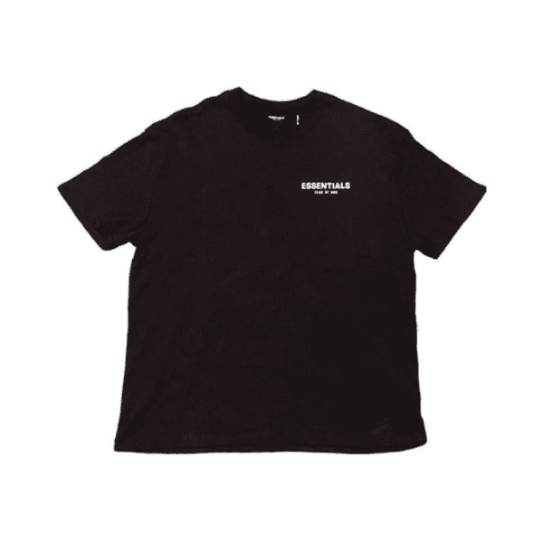 בגדי Essentials T Shirt Boxy Black White Logo
