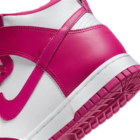נעלי נייק דאנק | Nike Dunk Hi White Pink Pow
